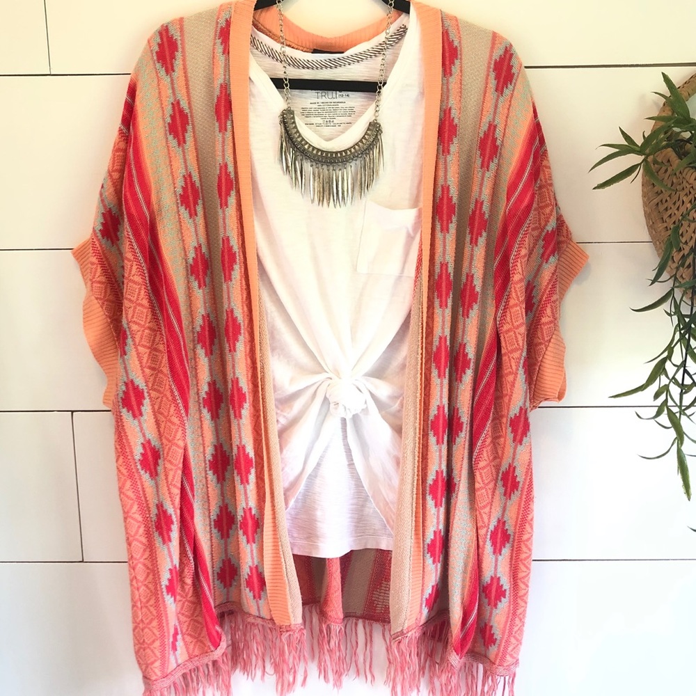 Over sized short sleeve cardigan